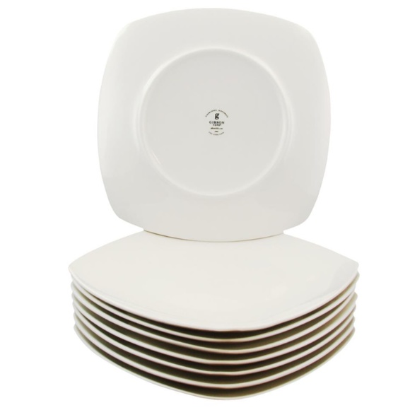 NWOT GIBSON HOME ZEN FINE CERAMIC DINNER PLATES - Picture 2 of 5